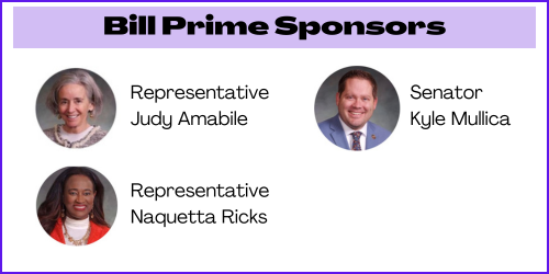 Bill sponsors: Reps. Judy Amabile & Naquetta Ricks and Sen. Kyle Mullica