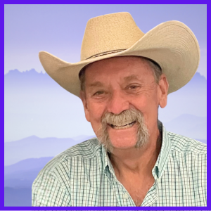 Mixed Indigenous man with a handlebar mustache and wearing a cowboy hat